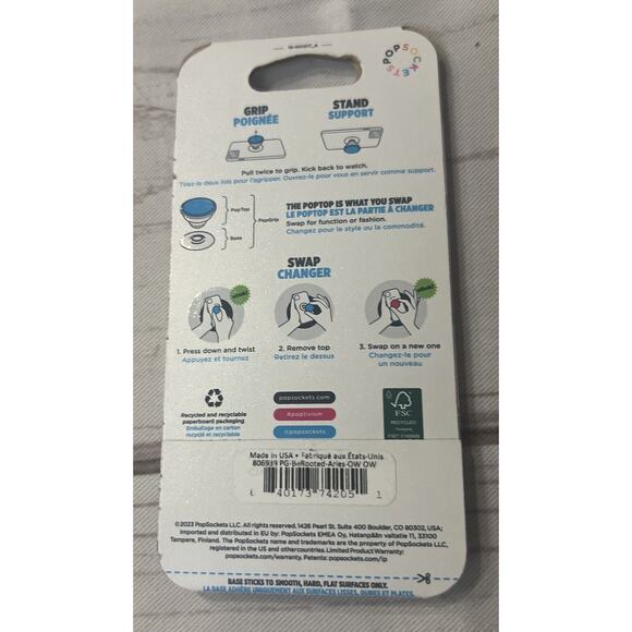 PopSockets Popgrip Zodiac Aries Phone Grip & Stand Astrology Swap Top-New - Picture 2 of 3